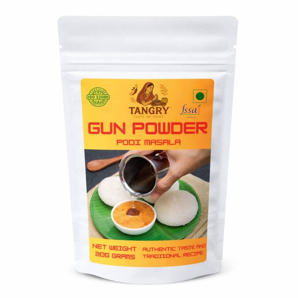 Gun Powder (Podi Masala) 100 g — Tangry Spices pouch, Jaipur