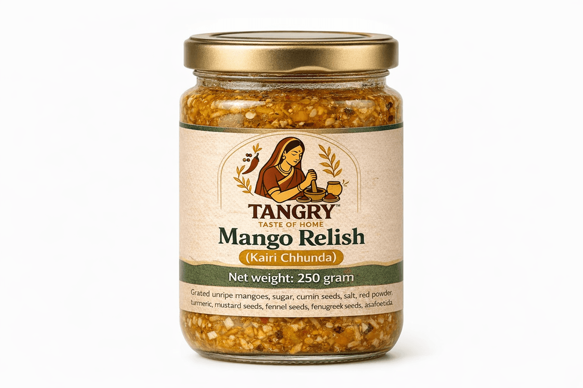 Sweet Mango Relish 250 g — Tangry Spices pouch, Jaipur