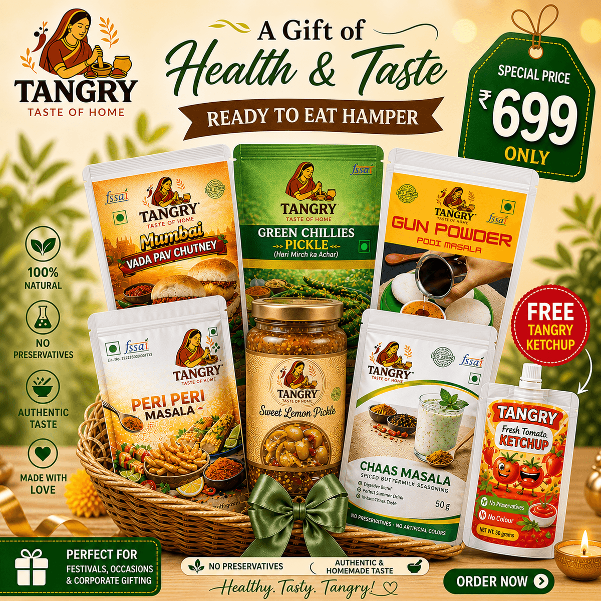 Ready to eat gift hamper Ready to eat gift hamper — Tangry Spices pouch, Jaipur